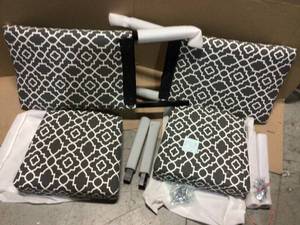lot 59 image: Jami Grey Fabric Dining Chair (Set of 2) Customer Returns See Pictures