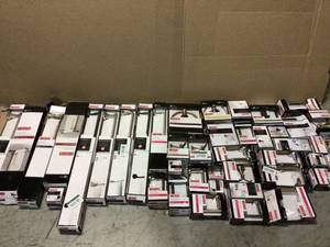 lot 63 image: BIG MIX LOT OF DELTA TOWEL BAR, TOWEL RING & MISC. Customer Returns See Pictures