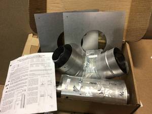 lot 70 image: Rheem 3 in. x 5 in. Horizontal Stainless Steel Concentric Termination Vent Kit for Mid Efficiency Tankless Gas Water Heaters Customer Returns See Pictures