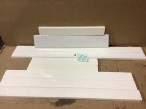 lot 78 image: 17-78 in. Cultured Marble Sidesplash in White Customer Returns See Pictures