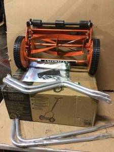 lot 81 image: 14 in. Manual Walk-Behind Push Reel Lawn Mower by American Lawn Mower Company Customer Returns See Pictures