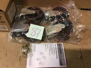 lot 87 image: 5 in. Black PP Caster Kit for Ready-to-Assemble Steel Garage Base Cabinets Customer Returns See Pictures