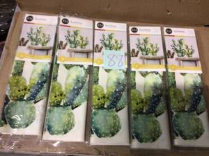 lot 88 image: PRICKLY PEAR CACTUS PEEL AND STICK WALLPAPER Customer Returns See Pictures
