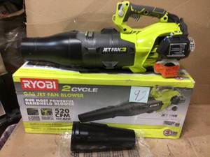 lot 92 image: 160 MPH 520 CFM 25cc Gas Jet Fan Blower by RYOBI Customer Returns See Pictures