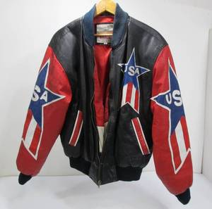 lot 60 image: Retro Vintage 1991 Michael Hoban USA Leather Jacket