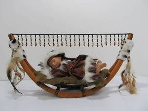 lot 103 image: Excellent Ceramic Native American Child Doll