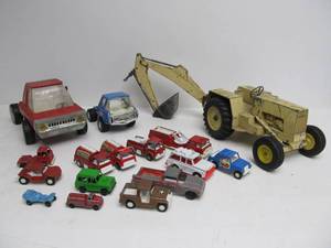 lot 163 image: Group of Vintage Toy Vehicles - Tonka etc
