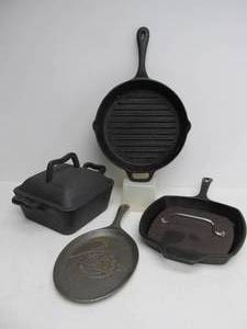 lot 168 image: Group of Assorted Cast Iron Cookware 