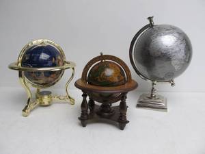 lot 170 image: Lot of 3 World Globes