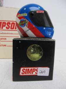 lot 179 image: Lot of 6 SIMPSON Racing Display Helmets - NASCAR