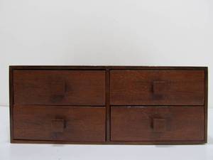 lot 146 image: Antique 4 Drawer Wood File Cabinet
