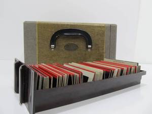 lot 209 image: Cute Vintage Compco Slide File Travel Case with Vintage Slides