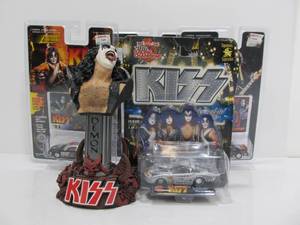 lot 218 image: KISS Band Johnny Lightning Diecast Cars & McFarlane Gene Simmons