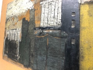 lot 369 image: Vintage Mid Century Textured Mixed Media Artwork