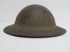 lot 189 image: Orig WW1 1917 US Brodie Doughboy Helmet