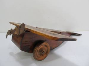 lot 251 image: Very Cool Old Vintage 1920s-30s Sturdi Airplane Cedar Chest Trinket Box