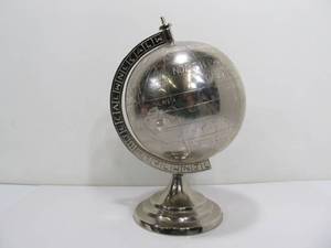 lot 296 image: Heavy SteelMetal Decorative World Globe