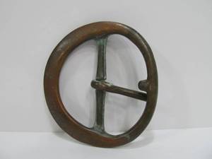 lot 310 image: Large Early Antique Brass Belt Buckle