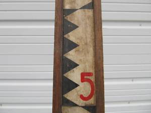 lot 341 image: Huge Antique 10 Painted Wood Measuring Stick 