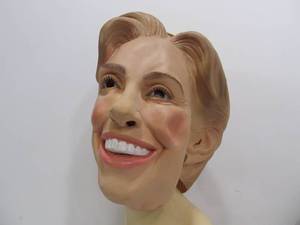 lot 335 image: 2 Unused 1990s Rubber Costume Masks - Bill & Hillary Clinton
