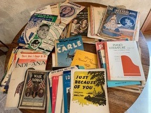 lot 185 image: Large Lot of Antique and Vintage Sheet Music