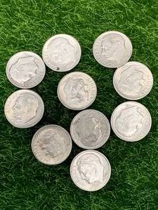 Lot of 10 Pre 1964 Silver Dimes (90% Silver)