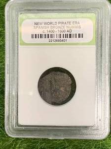 Pirate Era Bronze Nummis Coin c.1400-1600 A.D.