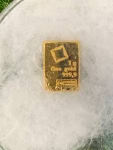 1 Gram 24 Karat .999 Gold Bar