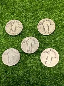 Lot of 5 Standing Liberty Quarters