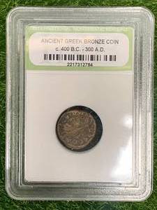 Ancient Greek Bronze Coin c 400bc-300ad