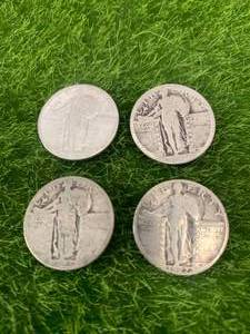 Lot of 4 Standing Liberty Quarters