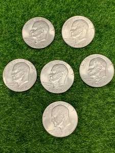 Lot of 6 Eisenhower Dollars