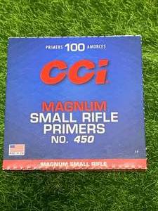 lot 29 image: 100ea Magnum Small Rifle Primers No. 450 (no shipping)