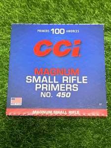 lot 30 image: 100ea Magnum Small Rifle Primers No. 450 (no shipping)