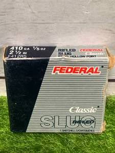 lot 31 image: Lot of 5 (hard to find) .410 Slugs
