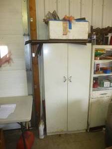 lot 36 image: Steel Cabinet & Contents