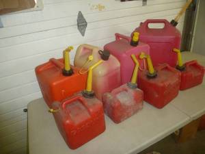 lot 60 image: Gas Cans Red