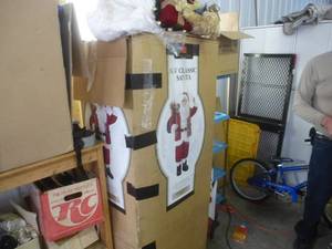 lot 86 image: Giant Santa & X mas Tree