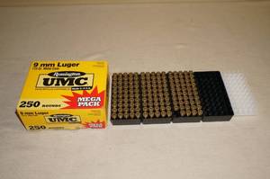 lot 70 image: 149 Remington UMC 9mm Luger 115 Gr MC Ammo