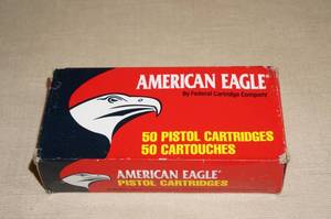 lot 65 image: 50 Federal American Eagle .45 GAP 185 Gr TMJ Ammo