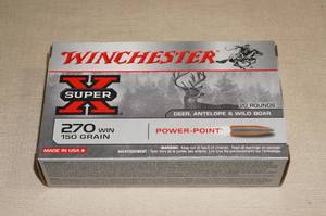 lot 78 image: 20 Winchester Super-X .270 Win 150 Gr Power Point Ammo