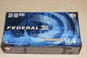 lot 82 image: 20 Federal .30-06 Sprg 150 Gr JSP Ammo