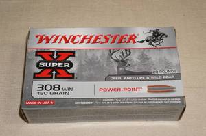 lot 86 image: 20 Winchester Super-X .308 Win 180 Gr Power Point Ammo