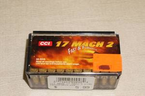 lot 92 image: 50 CCI .17 Mach 2 V-Max Ammo