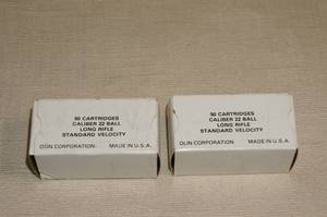 lot 95 image: 100 Olin .22 LR Ball Ammo