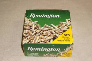 lot 103 image: 525 Remington Golden Bullet .22 LR HP Ammo