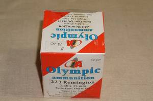 lot 106 image: 50 Olympic .223 Rem 55 Gr FMJ Ammo