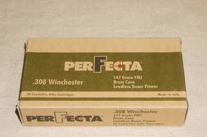 lot 114 image: 20 Perfecta .308 Win 147 Gr FMJ Ammo