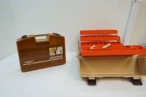 lot 205 image: Fenwick tackle case, Adventurer tackle case, tackle