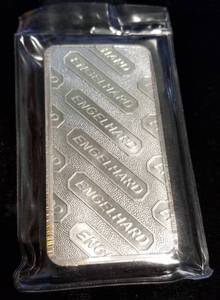 10 TROY OZ. .999 FINE SILVER BAR ENGELHARD SEALED